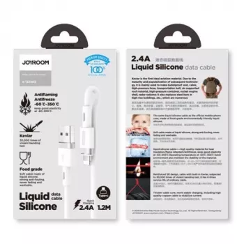 Joyroom cable Lightning - USB 2,4A, 1,2m, blanco (S-1224N2)
