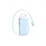 Joyroom batería externa con pantalla digital, 10000 mAh, 35W PD, cables lanyard Type-C 2x extraíbles integrados (0,7m), azul (JR-PR2L)