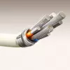 JOYROOM S-A53 cable USB-A a USB-C con punta fluorescente 1,2 m Beige