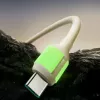 JOYROOM S-A53 cable USB-A a USB-C con punta fluorescente 1,2 m Beige