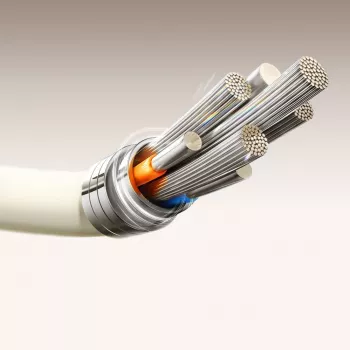 JOYROOM S-A53 cable USB-A a USB-C con punta fluorescente 1,2 m Beige