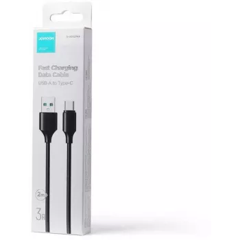 JOYROOM S-UC027A9 cable USB-A a USB-C 2M negro 3A carga rápida y sincronización de datos