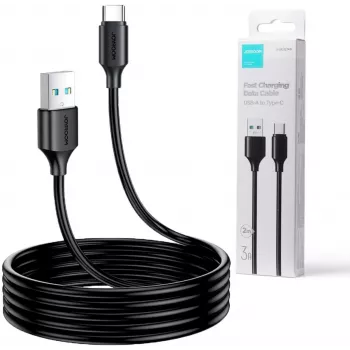 JOYROOM S-UC027A9 cable USB-A a USB-C 2M negro 3A carga rápida y sincronización de datos