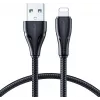 JOYROOM S-UL012A11 cable trenzado USB-A a Lightning 1,2 m negro