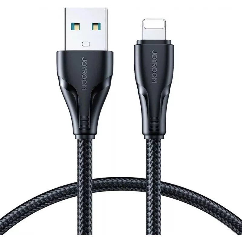 JOYROOM S-UL012A11 cable trenzado USB-A a Lightning 1,2 m negro