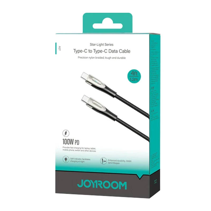 JOYROOM Star-Light Cable USB-C a USB-C SA27-CC5 1,2m Negro 100W