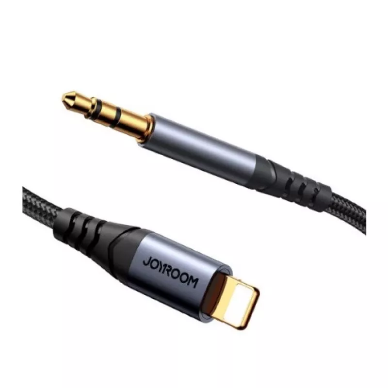 JOYROOM SY-A06 Cable adaptador de Lightning a audio de 3,5 mm, 1,2 m, negro