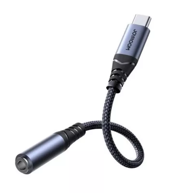Joyroom SY-C01 Adaptador de audio USB-C a 3,5 mm con carga PD de 60 W, 0,14 m, Negro