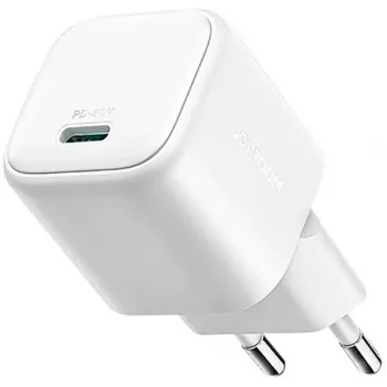 Joyroom Cargador de Viaje Mini GaN Cargador Rápido Type-C, PD 30W, Blanco (JR-TCG15)