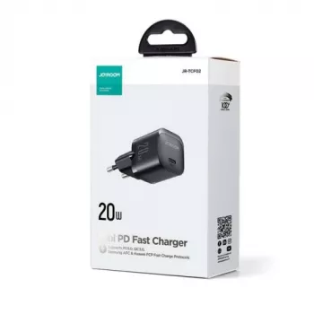 Joyroom cargador de viaje Mini Type-C, PD 20W, negro (JR-TCF02)