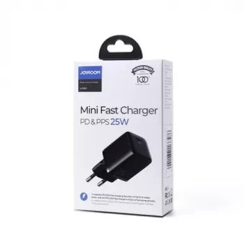 Cargador de viaje Joyroom Mini Type-C, PPS, PD 25W, negro EU (L-P251)