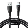 JOYROOM Cable USB-A a USB-C Starry Series, 480 Mbps, 3A, 1 m, negro (SA32-AC3)