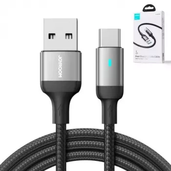 JOYROOM cable de datos USB-A a USB-C, 3A, 1,2m, negro (S-UC027A10)