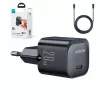 Joyroom cargador mini USB-C 20W PD con cable USB-C a Lightning - negro