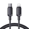 Cable USB-C a Lightning JOYROOM serie Multi-Color A14, 20W, 480 Mbps, 1,2 m, negro (S-CL020A111B)