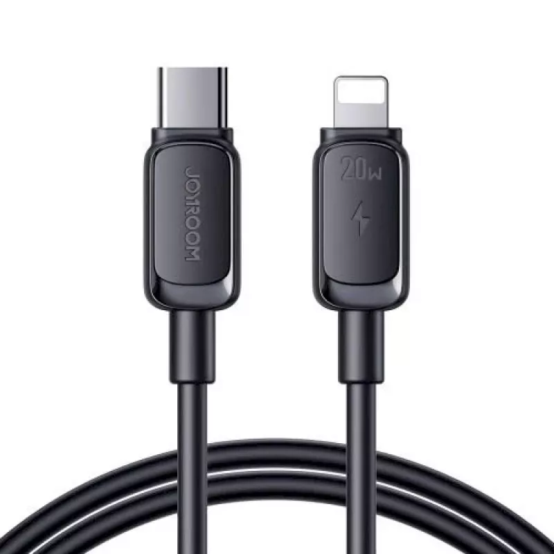 Cable USB-C a Lightning JOYROOM serie Multi-Color A14, 20W, 480 Mbps, 1,2 m, negro (S-CL020A111B)