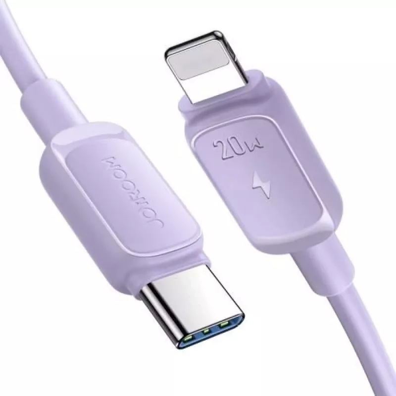 JOYROOM cable USB-C a Lightning serie Multi-Color A14, 20W PD, 480 Mbps, 1,2 m, morado (S-CL020A11P)
