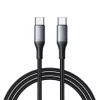 JOYROOM cable USB-C a USB-C Flash Series A28 60W PD carga rápida 480Mbps sincronización de datos 2m negro