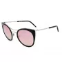 JPLUS Gafas de sol mujer JP3038-01 - montura de acetato negra, lentes de policarbonato grises, protección UV400, 51/25/145 mm