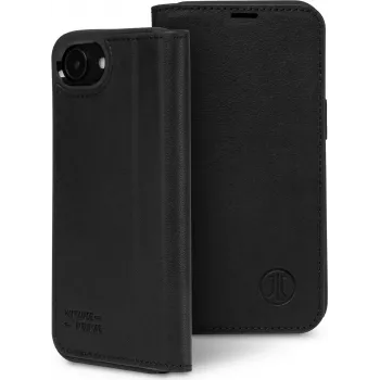 JT Berlin Tegel 360 Funda libro de piel auténtica para Apple iPhone 16e – negro 11170