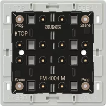 JUNG FM4004M módulo emisor de pared por radio, 4 canales, EnOcean 868,3 MHz, sin batería