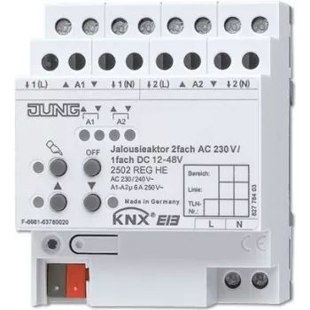 Actuador de persiana KNX JUNG carcasa REG 4TE 2502 REGHE
