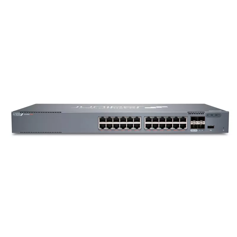 Juniper EX Series EX4000-24P switch - L3 gestionado - 24 puertos Gigabit PoE+ - 4x 10GbE SFP+ uplinks - montaje en rack 1U