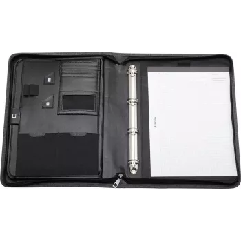 JÜSCHA Alassio Lazio Carpeta de documentos A4 con cremallera, poliéster, gris 30116