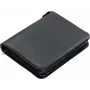 JÜSCHA Alassio LUINO carpeta de anillas A5 con cremallera, piel sintética, negro, mecanismo de 4 anillas, 40 hojas cuadriculadas 30006