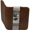 JÜSCHA Alassio VITERBO carpeta de documentos con cremallera, piel sintética, marrón, A4, 2 trabillas para bolígrafos, 4 compartimentos para tarjetas, 2 compartimentos para documentos, compartimento para calculadora, compartimento para bloc de notas, resistente a salpicaduras (30053)