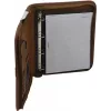 JÜSCHA Alassio VITERBO carpeta de documentos con cremallera, piel sintética, marrón, A4, 2 trabillas para bolígrafos, 4 compartimentos para tarjetas, 2 compartimentos para documentos, compartimento para calculadora, compartimento para bloc de notas, resistente a salpicaduras (30053)