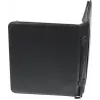JÜSCHA RIMINI carpeta de conferencia con cremallera A4 piel sintética negra con compartimento para bloc, tarjeteros, trabilla para bolígrafo, bolsa para smartphone