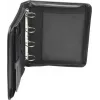 JÜSCHA RIMINI carpeta de conferencia con cremallera A4 piel sintética negra con compartimento para bloc, tarjeteros, trabilla para bolígrafo, bolsa para smartphone