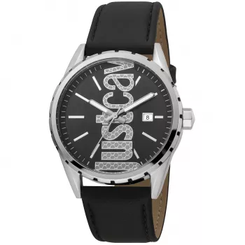 JUST CAVALLI MAN JC1G082L0085 reloj analógico de cuarzo 42mm esfera azul correa de piel azul