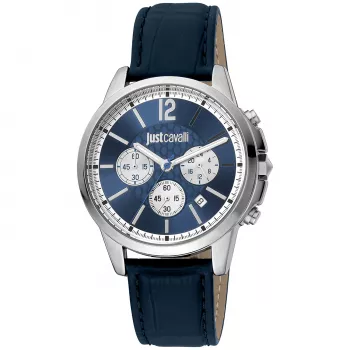 JUST CAVALLI MAN JC1G175L0225 Reloj de cuarzo 42mm esfera azul correa de piel