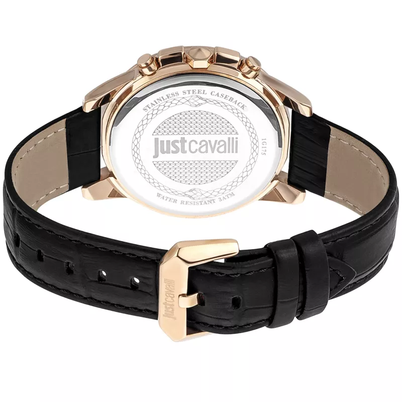 Just Cavalli Man JC1G175L0235 reloj 42 mm esfera azul correa de piel
