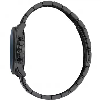 JUST CAVALLI MAN JC1G178M0075 44mm Reloj de cuarzo analógico Acero inoxidable Correa milanesa Esfera azul
