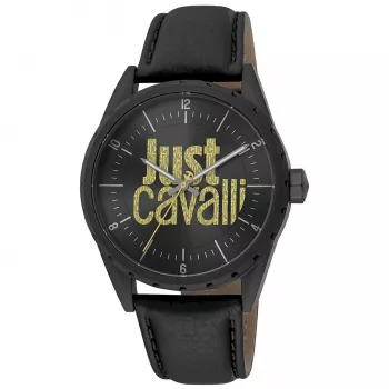 JUST CAVALLI MAN JC1G207L0035 reloj 42mm esfera azul correa de piel