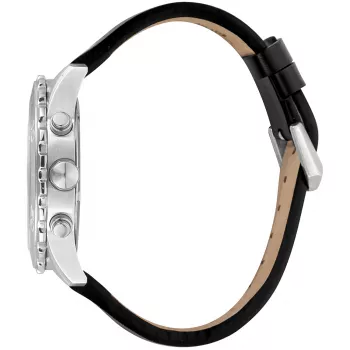JUST CAVALLI MAN JC1G214L0015 46mm Reloj analógico de cuarzo esfera negra correa de piel negra