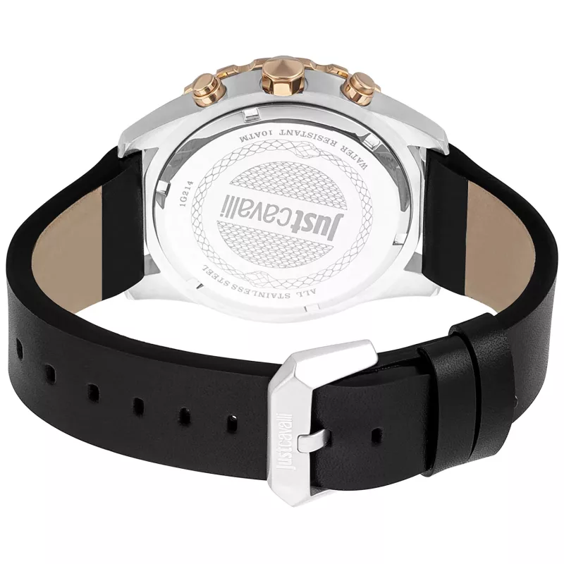 JUST CAVALLI Reloj de hombre JC1G214L0025 42mm cuarzo analógico esfera negra correa de piel
