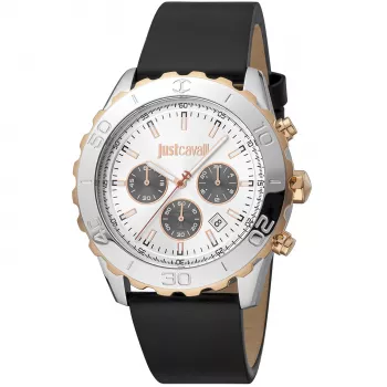 JUST CAVALLI Reloj de hombre JC1G214L0025 42mm cuarzo analógico esfera negra correa de piel