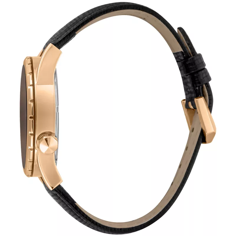 JUST CAVALLI MAN JC1G217L0035 reloj analógico de cuarzo 42mm esfera negra caja de acero inoxidable correa de piel negra