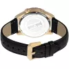 JUST CAVALLI MAN JC1G217L0035 reloj analógico de cuarzo 42mm esfera negra caja de acero inoxidable correa de piel negra
