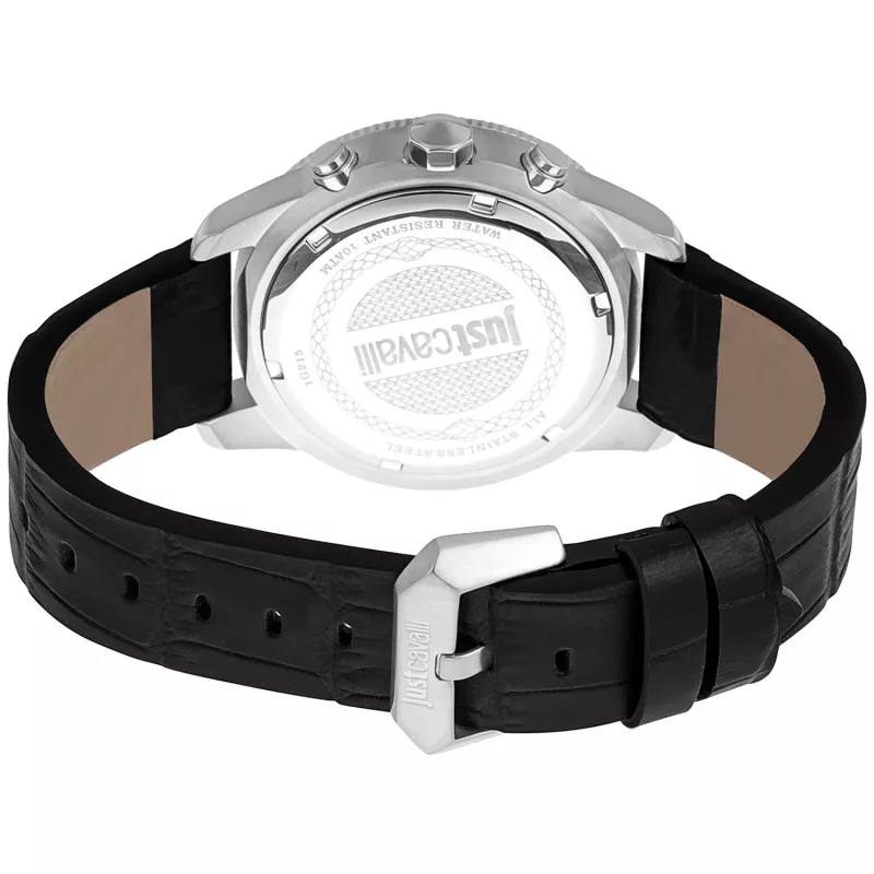 JUST CAVALLI MAN reloj JC1G215L0015 42 mm esfera negra correa de piel