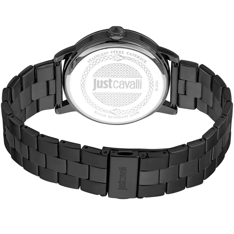 JUST CAVALLI Reloj de hombre JC1G216M0065 42mm esfera negra correa de piel cuarzo
