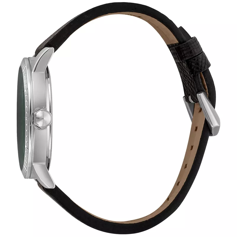 JUST CAVALLI reloj de hombre analógico de cuarzo JC1G216L0025 42mm caja de acero inoxidable correa de piel negra
