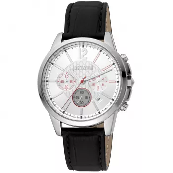 JUST CAVALLI Reloj de hombre de cuarzo JC1G175L0215 42mm Esfera azul Correa de piel