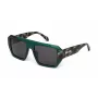 JUST CAVALLI Gafas de sol rectangulares unisex SJC101V5507LG Havana acetato marrón lente degradada 55/18/145 mm