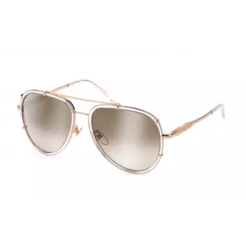 Gafas de sol unisex JUST CAVALLI SJC029V570P79 montura marrón Havana lentes polarizadas grises 57/17/140 mm