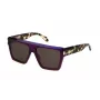 JUST CAVALLI Gafas de sol unisex SJC032-5709FE marrón Havana montura de acetato geométrica lentes marrones degradadas 57/15/145 mm